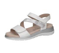 CAPRICE Donna sandalo basso in pelle, Bianco (WHITE COMB), 39 EU