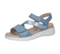 CAPRICE Donna sandalo basso in pelle, Blu (BLUE COMB), 36 EU