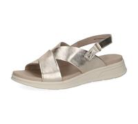 CAPRICE Donna sandalo basso in pelle, Metallico (LT.GOLD METAL.), 41 EU
