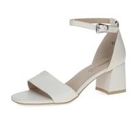 CAPRICE Donna sandalo con tacco in pelle, Bianco (OFFWHITE NAPPA), 40 EU