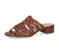 Caprice Donna Sandalo con Tacco in Pelle, Marrone (Cognac Nappa), 41 EU