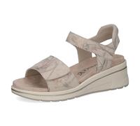 CAPRICE Donna sandalo con zeppa in pelle, Bianco (OFFWHITE MULTI), 41 EU