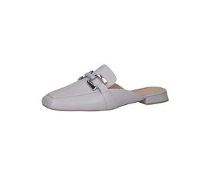 CAPRICE Loafer da donna senza tacco in pelle Eleganti, Grigio (Lt.Blue Perl), 37 EU