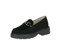 CAPRICE mocassini da donna con tacco a blocco eleganti, Nero (Black Suede), 41 EU