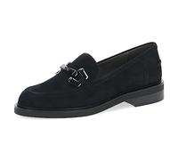 CAPRICE Mocassini da donna in pelle con tacco a blocco, Blu (Ocean Suede), 37,5 EU