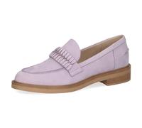 CAPRICE Mocassini da Donna in Pelle con Tacco a Blocco, Lilla (Lavender Nubuc), 38,5 EU