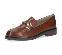 Caprice Mocassini da Donna in Pelle con Tacco a Blocco, Marrone (Cognac Nappa), 40,5 EU