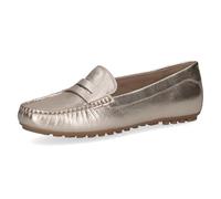CAPRICE Mocassini da donna in pelle Eleganti, metallico (Platin Metal.), 41 EU