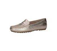 Caprice Mocassini da Donna in Pelle Eleganti, Metallico (Platin Metal.), 42 EU