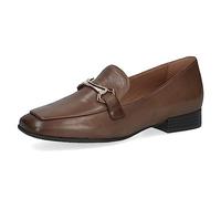 CAPRICE Mocassini da donna senza tacco Memotion in pelle eleganti larghezza G, Marrone (Taupe Nappa), 38 EU