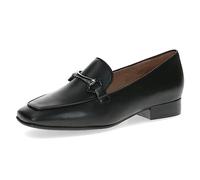 CAPRICE Mocassini da donna senza tacco Memotion in pelle eleganti larghezza G, Nero (Black Nappa), 38 EU