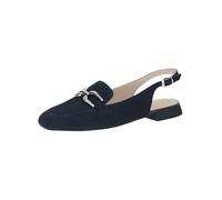 Caprice Mocassini Slingback da Donna in Pelle Eleganti, Blu (Ocean Suede), 36 EU
