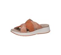 CAPRICE Mules da donna in pelle con Glitter, Arancione (Orange Comb), 39 EU