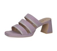 CAPRICE Mules da Donna in Pelle con Tacco, Lilla (Lavender Suede), 39 EU