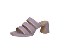 CAPRICE Mules da donna in pelle con tacco, Lilla (Lavender Suede), 40 EU