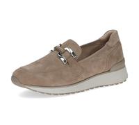 CAPRICE Pantofole da Donna in Pelle comode, Tortora Scamosciato., 38 EU