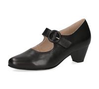 CAPRICE Pumps da Donna con Cinturino in Pelle con Tacco a Blocco, Nero (Black Nappa), 36 EU