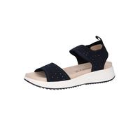 CAPRICE Sandali bassi da donna a infilare con dettagli glitter, Blu (Ocean Knit), 36 EU