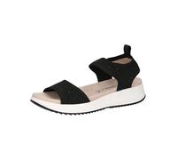 CAPRICE Sandali bassi da donna a infilare con dettagli glitter, Nero (Black Knit), 36 EU
