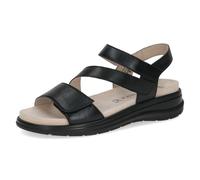 CAPRICE Sandali bassi da donna in pelle comodi, Nero (Black Nappa), 41 EU