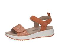 CAPRICE Sandali bassi da donna in pelle con chiusura a strappo, Arancione (Orange Comb), 42 EU
