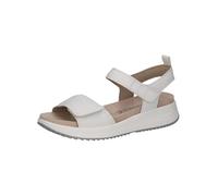 CAPRICE Sandali Bassi da Donna in Pelle con Chiusura a Strappo, Bianco (White Nappa), 38 EU