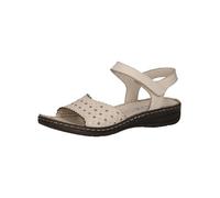 CAPRICE Sandali da donna con tacco in pelle Comodi, Beige (Beige Nappa), 42 EU