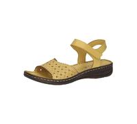 CAPRICE Sandali da donna con tacco in pelle comodi, Nappa gialla, 41 EU