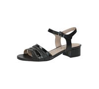 CAPRICE Sandali da donna con tacco in pelle da cerimonia, Nero (Black Comb), 40,5 EU