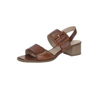 CAPRICE Sandali da donna con tacco in pelle Eleganti, Marrone (Cognac Nappa), 38 EU