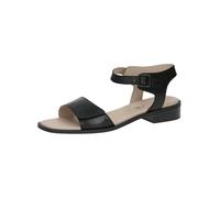 CAPRICE Sandali da donna piatti in pelle da cerimonia, Nero (Black Nappa), 38 EU