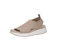 CAPRICE Sandali bassi da donna con plantare morbido comodi, Beige (Sand Knit), 39 EU