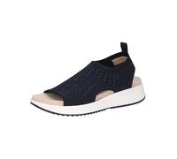 CAPRICE Sandali bassi da donna con plantare morbido comodi, Blu (Ocean Knit), 37 EU