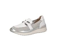 CAPRICE Slip-on da Donna con Plateau Sportivi, Bianco (White/Silver), 41 EU