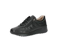 CAPRICE Sneaker da Donna Bassi in Pelle con Cerniera, Nero (Black/Blk Sole), 38 EU