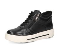 CAPRICE Sneaker alti da donna in pelle con plateau, Nero (Black Nappa), 39 EU