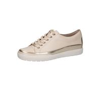 CAPRICE Sneakers da Donna Piatte in Pelle con Lacci, Cream Comb, 37.5 EU