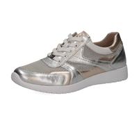 CAPRICE sneaker basse da donna, Bianco (WHITE/LT GOLD), 42 EU