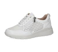 CAPRICE Sneaker Basse da Donna, Bianco (White/Silver), 38 EU