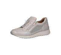 CAPRICE Sneaker da Donna Bassi con Cerniera Sportivi, Beige (Pearl Nappa), 42 EU