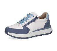 CAPRICE Sneaker da Donna Bassi in Pelle con Cerniera, Blu (Blue Comb), 40 EU