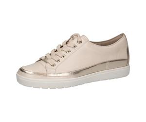 Caprice Sneaker da Donna Bassi in Pelle con Lacci, Beige (Cream Comb), 38,5 EU