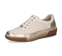 CAPRICE Sneaker da Donna Bassi in Pelle con Lacci, Bianco (Offwhite Comb), 38 EU