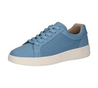 CAPRICE Sneaker da Donna Bassi in Pelle con Lacci, Blu (Lt.Blue Nappa), 37 EU