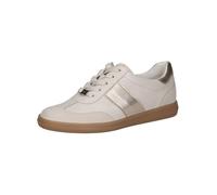 CAPRICE Sneaker da Donna Bassi in Pelle Tempo Libero, Crema (Snow Comb), 36 EU