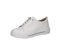 CAPRICE Sneaker da Donna con Plateau in Pelle a Taglio Basso, Bianco (White Nappa), 37,5 EU