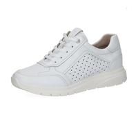 CAPRICE Sneaker da Donna in Pelle, Bianco (White Deer), 38 EU