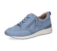 CAPRICE Sneaker da Donna in Pelle, Blu (Blue Suede), 40 EU