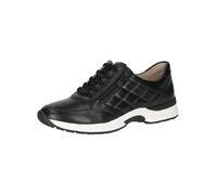 CAPRICE Sneaker da Donna Low 9-23653-43, Scarpe da Ginnastica, Nappa Nera, 42 EU