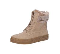 CAPRICE Sneakers alte da donna imbottite con lacci comode, Beige (Sand Suede), 37 EU
